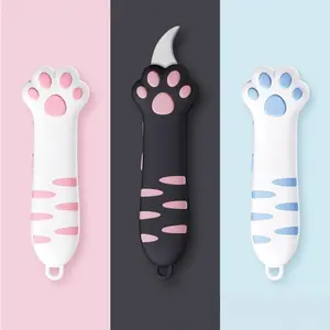 Mini Portable Folding Knife, Alloy Steel Blade, Cute Cat Paw Design, Practical Pocket Knife, Ideal for Crafts, Office, Packaging, Scrapbooking