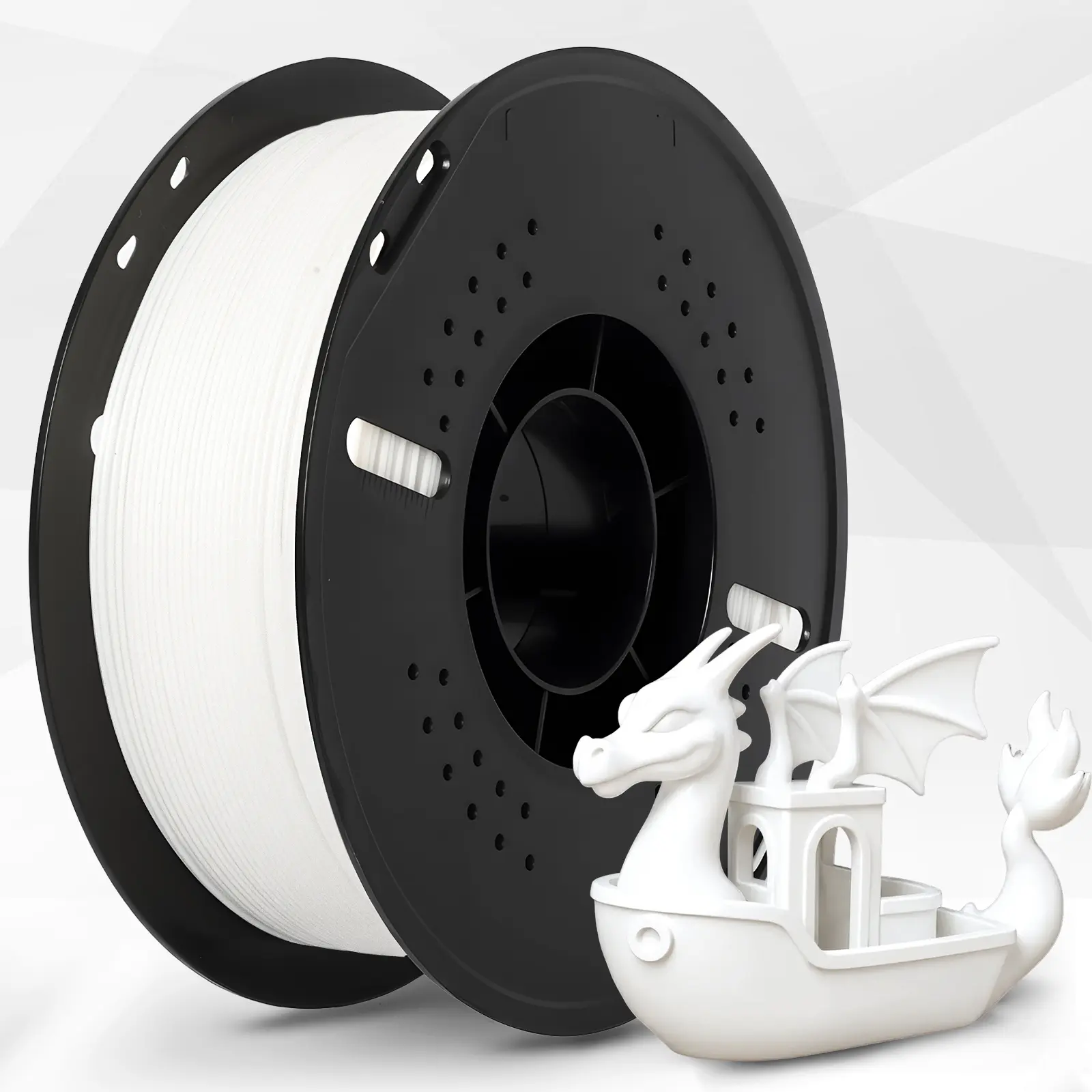 Epelay PLA+ 3D Printer Filament, 1kg Spool - Biodegradable 3D Printing Material, Strong, Smooth, No-Clog, Easy-to-Print for Hobbyist DIY Projects (Black, White, Red, Gray, Blue)