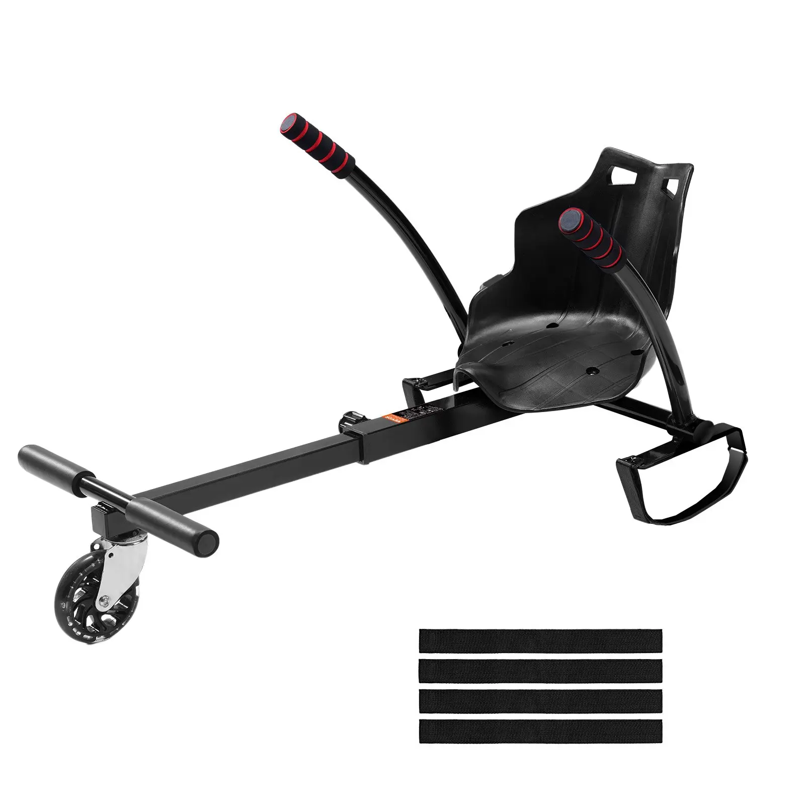 【Summerfinds】 VEVOR Hoverboard Seat Attachment(Not included hoverboards), for 6.5 8 8.5 10 Hoverboards, with LED Lights, Grips Control, Adjustable Frame Length and 220 LBS Load Capacity, Hover Board Go Karts Accessory, for Kids Adults