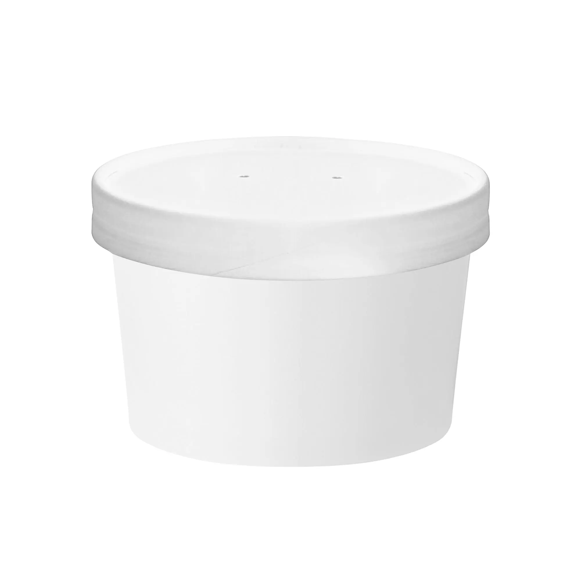 6 oz Squat Paper Soup Cups with Paper Lids