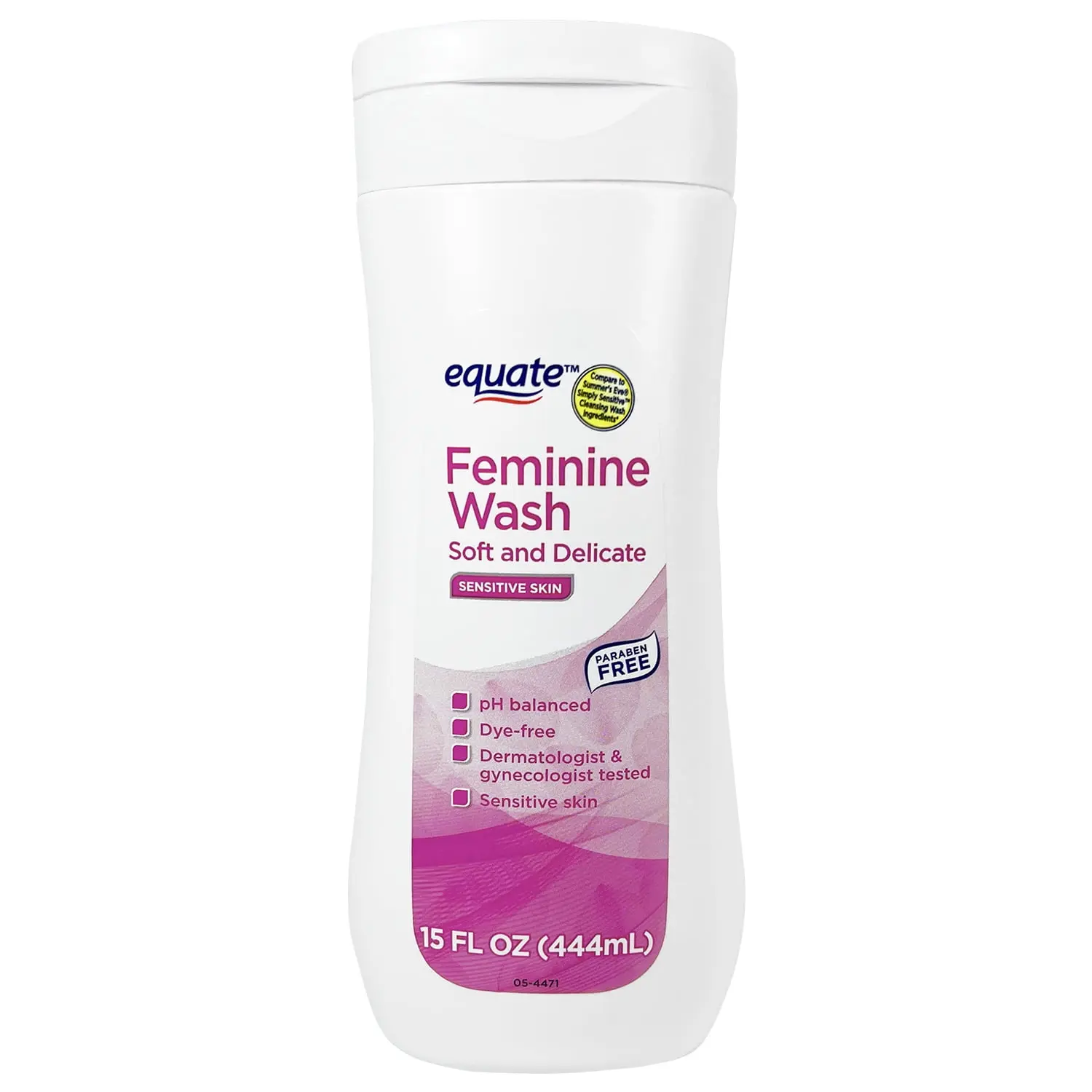Equate Feminine Wash for Sensitive Skin Soft & Delicate Formula 15 fl oz pH-Balanced Gentle Care