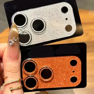 Luxury Diamond Encrusted Phone Lens Film, Scratch-Resistant Phone Camera Protector, Fashion Mobile Accessories for iPhone 17 Pro Max, Tempered Glass Cover