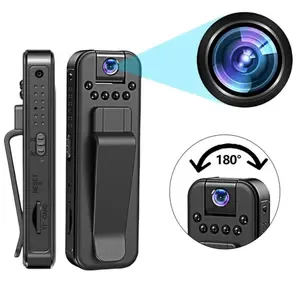 HD Portable Pocket Camera, 180° Rotating Lens, Night Vision, Sports & Travel Vlogging, Durable Design, Includes Storage Card