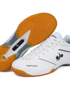 Men's Badminton Shoes, Sporty Style, Geometric Pattern, Textile Upper, Rubber Sole, Narrow Fit, All Seasons, Less Than Ankle Height