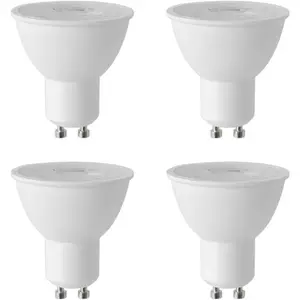 4 Pack GU10 LED Bulb 50W Halogen Equivalent, Dimmable, Warm White 2700K,38° Flood Lights, LED Bulbs for Recessed Track Lighting 500LM