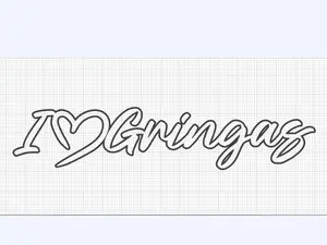 I Love Gringas Decal - Personalize Your Car with Expressive Design and Durable Material car decal window decal premium vinyl