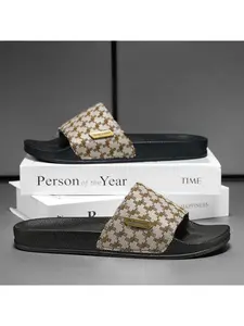 2026 Summer New Classic One-Strap Slippers for Couples, High-End Home and Outdoor Slippers, European and American Men's Style