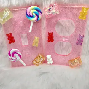 Candy themed light switch and outlet covers set of 2 Candy themed light switch and outlet covers set of 2