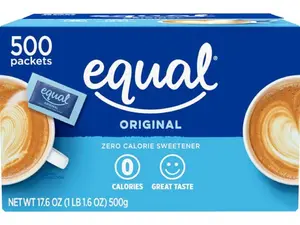 EQUAL 0 Calorie Sweetener, Sugar Substitute, Zero Calorie Sugar Alternative Sweetener Packets, Sugar Alternative, 500 Count