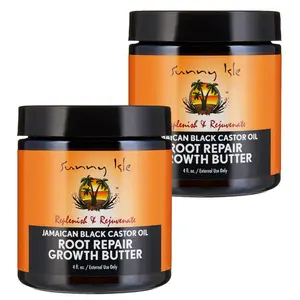 Sunny Isle JBCO Root Repair Hair Growth Butter (4oz x2) Bundle - Scalp Butter, Moisture Sealant, Breakage Support, Fuller-Looking Hair