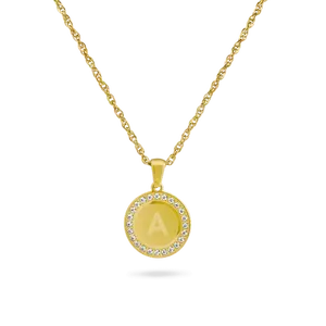 'True You' Initial Stone Necklace