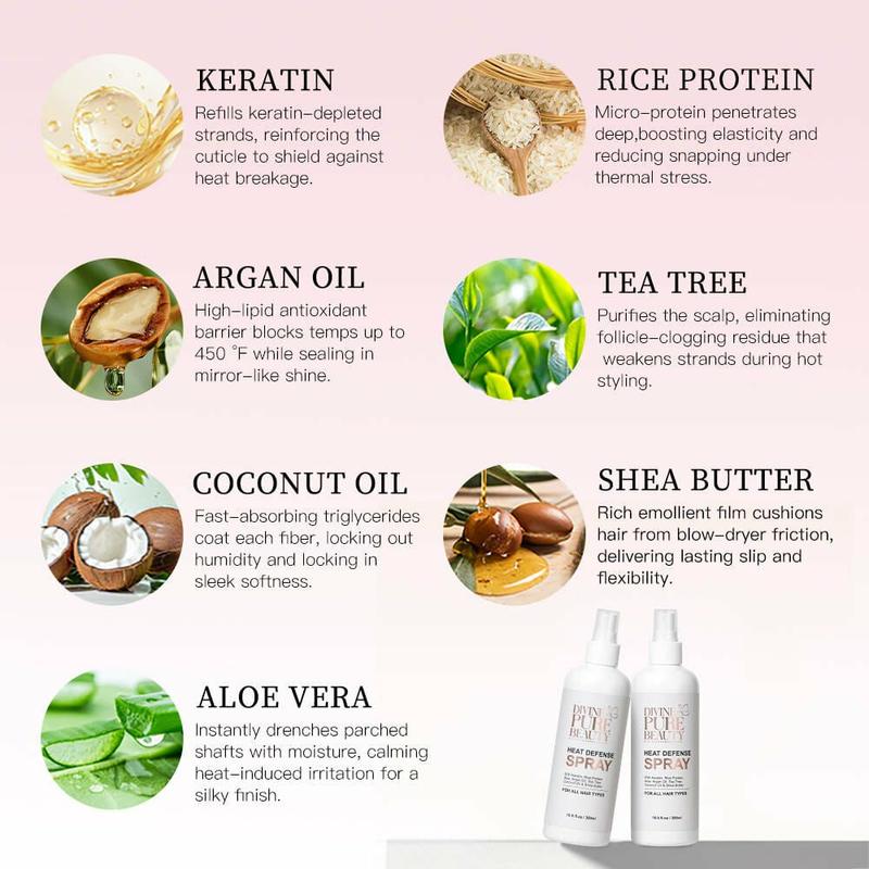 Divine Pure Beauty Heat Defense Hair Spray