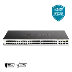 D-Link 52-Port Gigabit Smart Managed Switch (DGS-1210-52) | 48 GbE + 4 Combo SFP Ports| L3 Lite | Web Managed | Surveillance Mode | NDAA/TAA Compliant