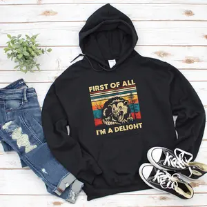First Of All I'm A Delight Hoodie, Angry Possum Hoodie, Cute Sarcastic Sweatshirt, Possum Lover Gift