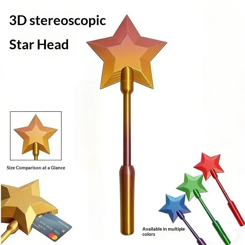 New 3D Printed Starlight Magic Wand Contactless Payment Holder, Touch Induction Payment Accessory, Portable Card Case, Creative Wallet