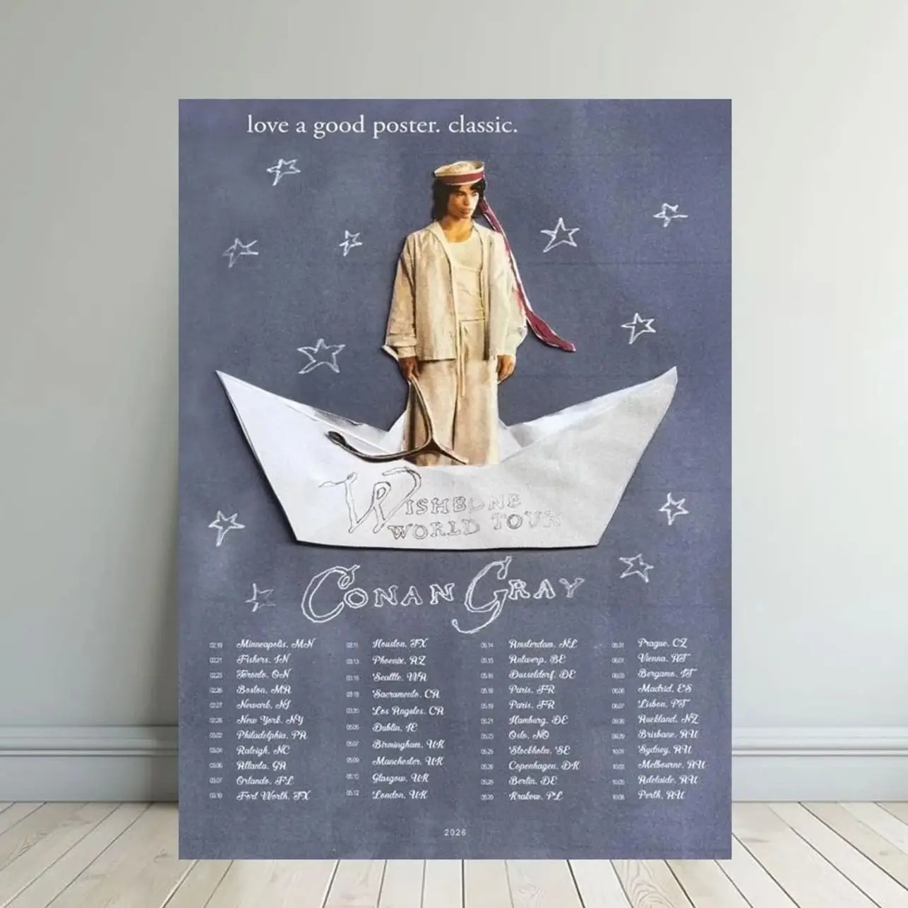 Conan Gray Wishbone World Tour 2026 Poster