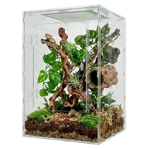 MonsterBox Enclosure's 12"12"18" arylic  tank  enclosure reptile Terrarium Supplies Portable Diy Enclosed