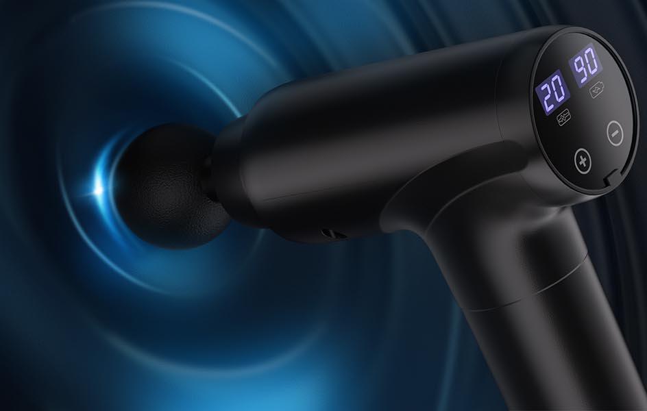 Cotsoco Muscle Massage Gun, Deep Tissue Back Massager with LED Display, 20 Speeds Portable Electric Massage Device Comfort, Gift for Women & Men, Christmas New Year Gift