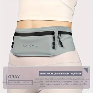 Lightweight Pouch for Mobile Phones, Designed for Women'S Outdoor Running, Featuring New Marathon Fitness Gear. This Reflective And Discreet Multi-Functional Waist Bag Is Ideal for Running at Night Or in The Morning, Suitable for All Genders