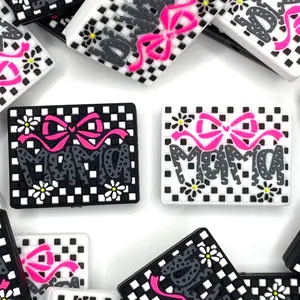 MAMA 3.0 Silicone Focal Beads - DIY Beaded Supplies for Moms with Bowknot Crafting