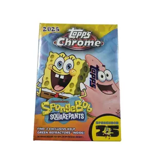 Topps 2025 Chrome SpongeBob 25th Anniversary Blaster Box Sealed Exclusive Trading Cards Chrome Finish Valuable Collectible