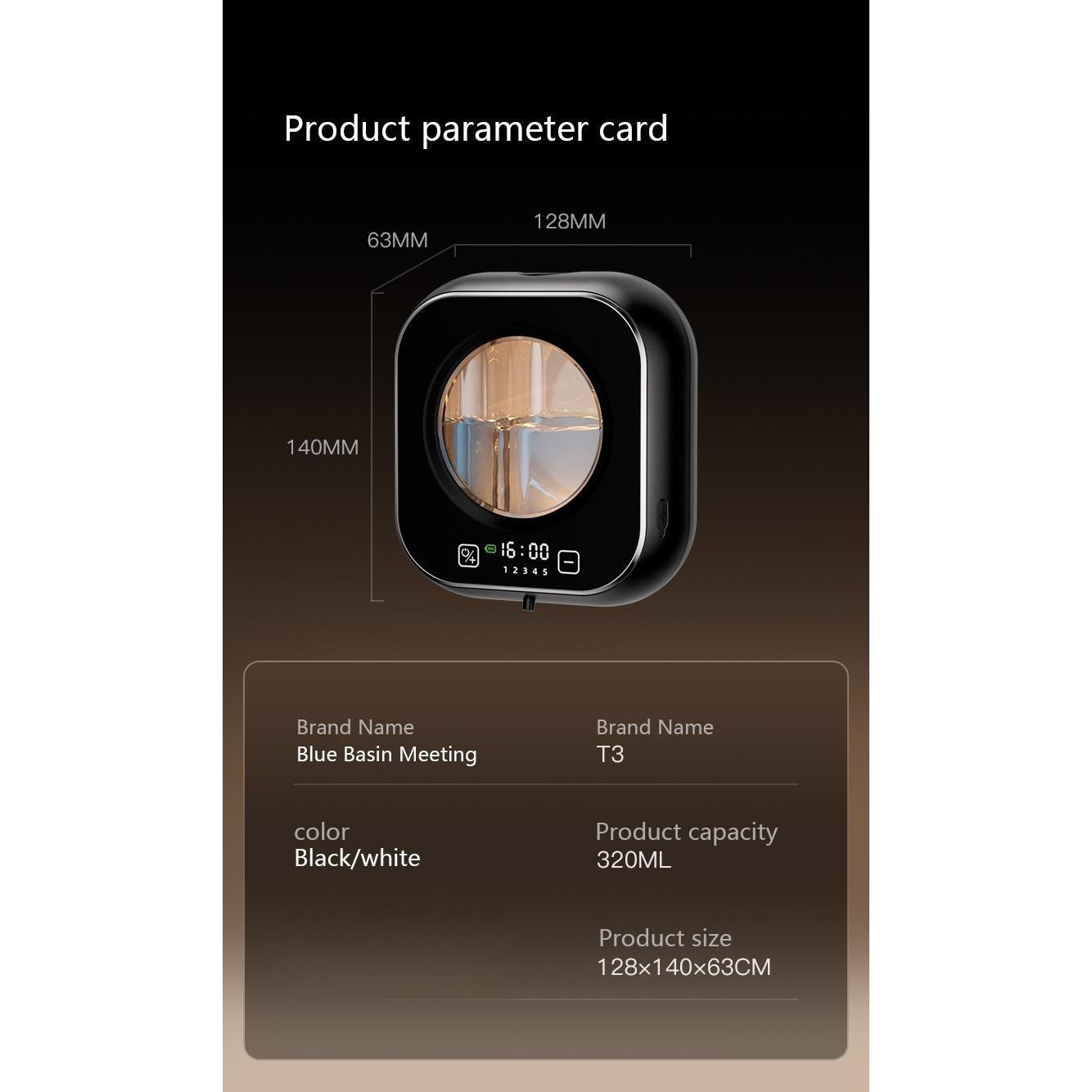 Wall Mounted Automatic Soap Dispenser with Large Capacity Non-contact Rechargeable Sensor Kitchen with LED Intelligence Cleaning