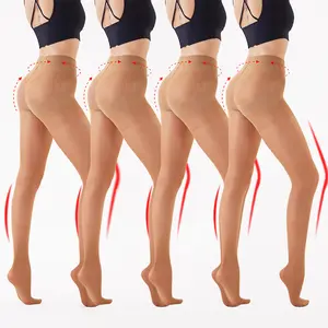 Women's 40D No Run Control Top Tights, Sheer Pantyhose with Tummy Control & Moisture-Wicking, Comfortable & Cool Nude Tights, 4-Pack