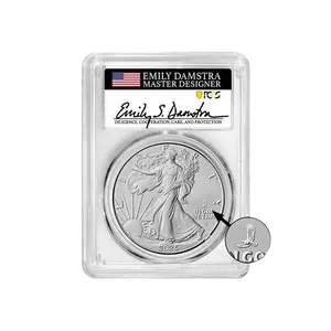 2025(P) Silver Eagle - Eagle Privy - PCGS MS70 FDOI Emily Damstra Signed