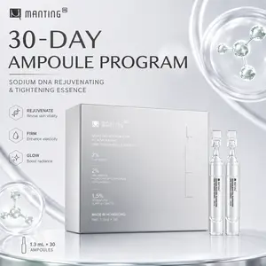 MANTING Sodium DNA Rejuvenating & Tightening Essence, 30-Day Ampoule Serum Program, 2% SPH-PDRN Formula for Hydrated, Smoother-Looking, Firmer-Looking & Glow-Ready Skin, 1.3ml x 30