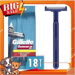 Gillette Sensor2 Disposable Razors for Men, Water Activated Lubrastrip to Help Avoid Skin Irritation, 18 count