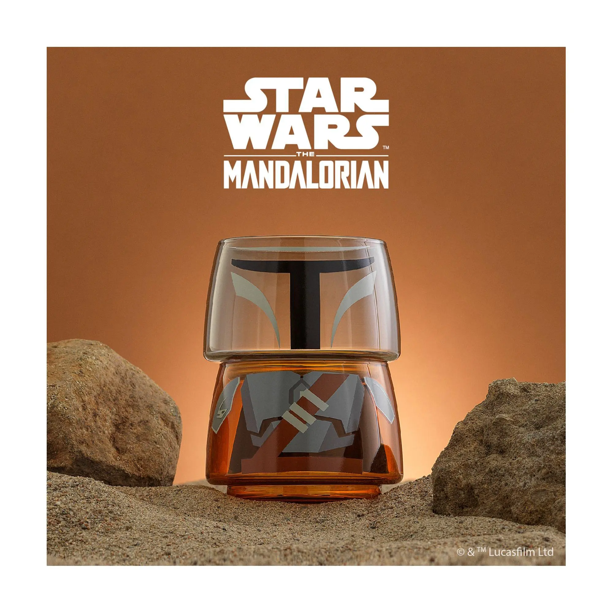 Star Wars Stackable Mandalorian Stackable Glasses - 8 oz