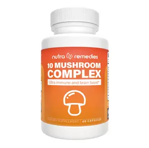 Mighty Mushroom Complex – 10 Mushroom Blend for Brain Support, Focus, Memory & Immune Health – Lion’s Mane, Reishi Supplement – Daily Cognitive Wellness Capsules