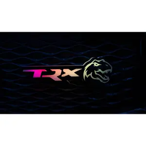 Habibis Carbon RGB Flow Series TRX Dinosaur LED Badge - Full RGB Chasing Modes App Controlled Weather Resistant OEM Fit Plug and Play - Universal Car Sticker