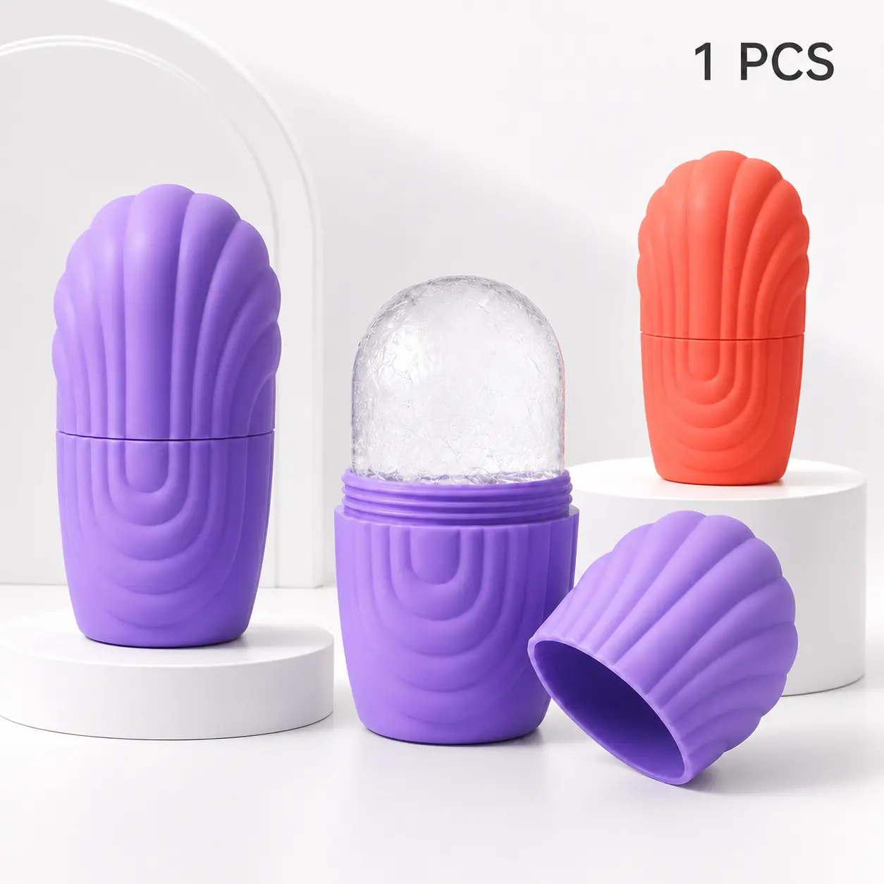 BPA-Free Reusable Silicone Facial Ice Mold & Roller | Cooling De-Puffing Tool for Face & Under Eyes, Morning Skincare, Glass Skin Prep & Self-Care