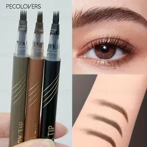 1PC Multi-color Four-pronged Eyebrow Pencil, Liquid Eyebrow Pencil, Long-lasting and Quick-drying, Waterproof and Sweat-proof, Eyebrow Cosmetics, Eyebrow Makeup Products
