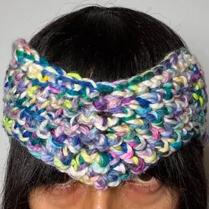 Crochet Headband Rainbow Wool Crown