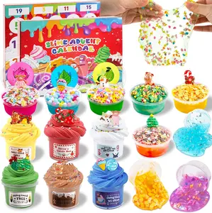 Christmas gift for kids Slime Advent Calendar 2024 Kids, 24 Days of Christmas Countdown Jumbo Crystal Butter Glitter Slime DIY Making Kit with Slime