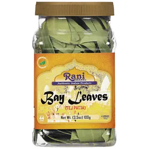 Rani Bay Leaf (Leaves) Whole Spice Hand Selected Extra Large 3.5oz (100g ) PET Jar ~ All Natural | Gluten Friendly | NON-GMO | Kosher | Vegan | Indian Origin