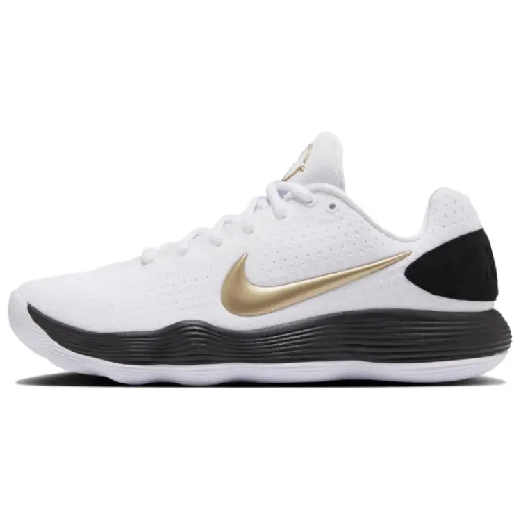 Nike Hyperdunk 2017 Low White Metallic Gold Black Versatile Durable Non-slip Basketball Shoes Men's HV1793-170