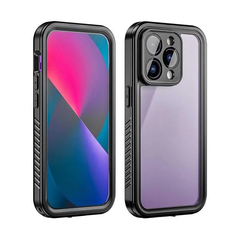 Red Pepper For iPhone 14 Pro Phone Outdoor Swimming Waterproof Shockproof Full Coverage Phone Case HNB85