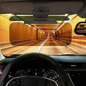 Universal Car Sun Visor Extender, Polarized Anti-Glare Sun Blocker with Adjustable Clip, HD Night Vision Visor Shield for Safe Driving