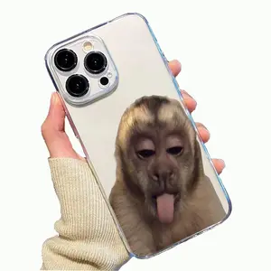 Cute Monkey Pattern Phone Case, Anti-drop Cellphone Protective Case, Total Protective Shockproof Mobile Phone Cover for iPhone 6 7 8 9 X XS 11 12 13 14 15 16 17 PRO MAX PLUS Air mini