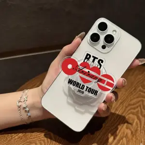 Arirang World Tour 2026 Heart Design Phone Grip Kpop Fan Merch Style Phone Stand Holder Cute Aesthetic Phone Accessories Gift For ARMY Fans Teens And Friends