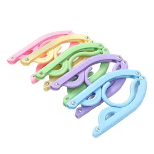 Foldable Travel Hangers 8pk Lightweight Plastic Anti-Slip Durable Construction for Dress Pants Coat Suit Portable Convenient