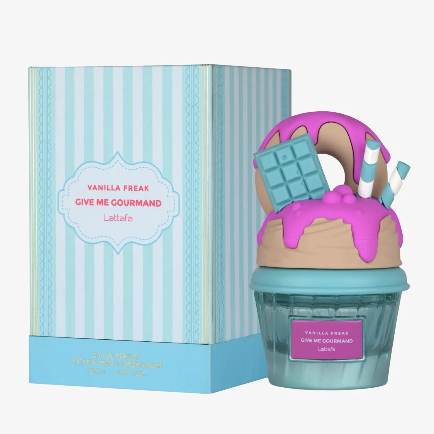 Lattafa Vanilla Freak Eau De Parfum Spray, 75ml Give Me Gourmand Alcohol-Based Fragrance for Women, Indulgent Sweetness with Cupcake Accord for Daily Use
