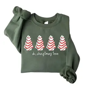 Oh Christmas Tree Sweatshirt for Women, Funny Retro Pullover Hoodie - Sweaters