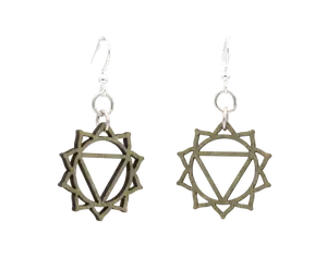 Manipura Chakra Wood Earrings #1634