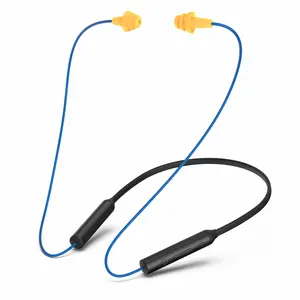 MIPEACE MI04 Bluetooth Earplug Headphones, Neckband Wireless Earbuds earplugs-29db Noise Reduction isolating in-Ear earplug Earphones with mic and Controls,IPX5 sweatproof,19+Hour Battery for Work Safety Audio
