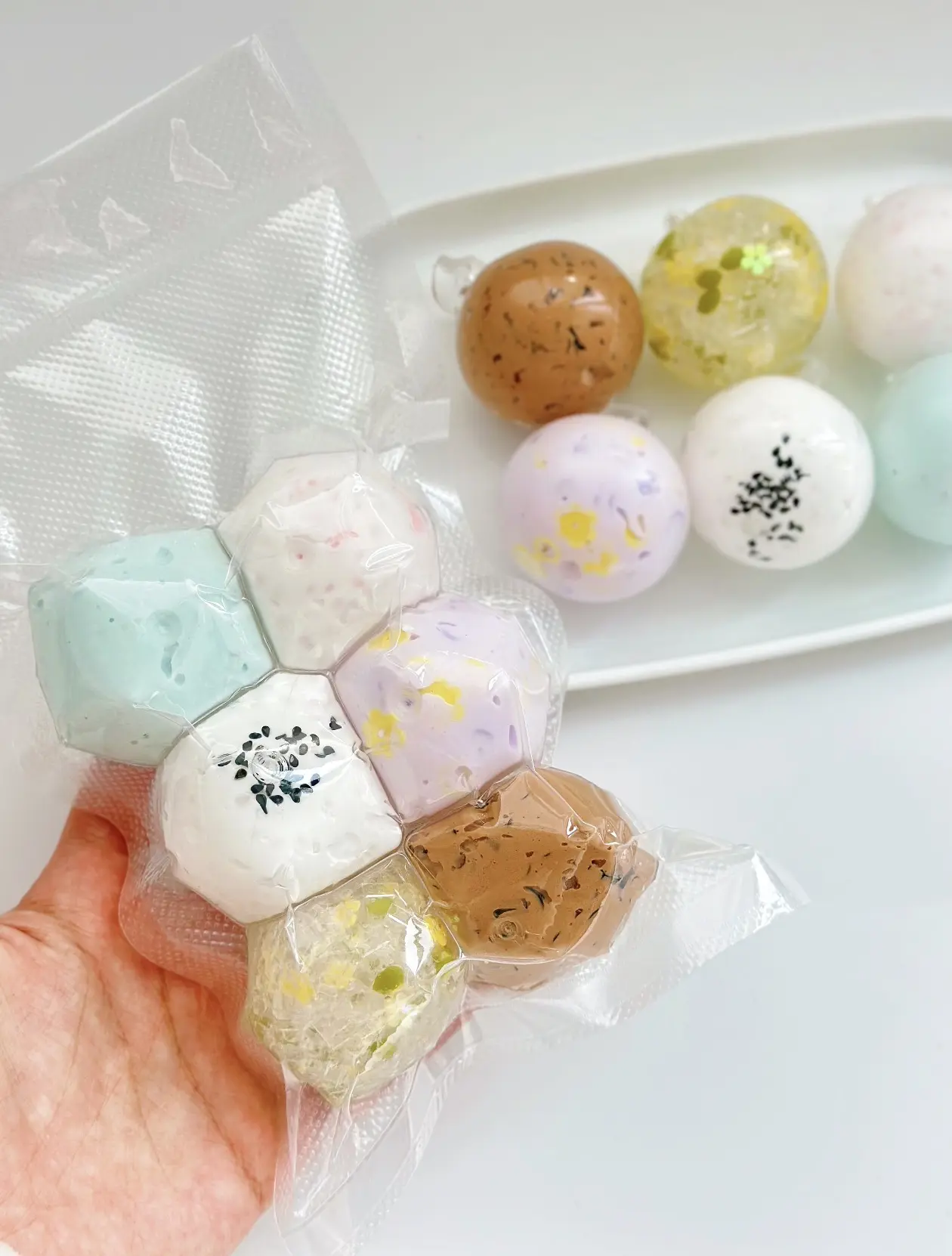 6‑Pack Hand made Random Squishy Balls,Blind box Stress Relief for 6 Pack,Perfect Party Favor