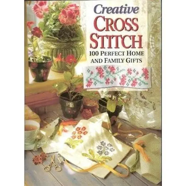 USED Book - Creative Cross Stitch: 100 Perfect Home & Family Gifts by Kate Yates (Hardcover) - english